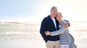 Elderly Couple on Beach