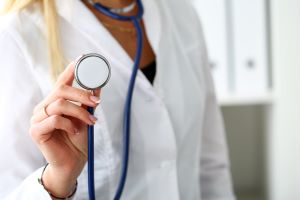 Doctor holding a stethoscope